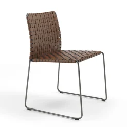 Sedia Bizzy Brown intrecciata