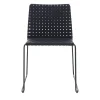 Sedia Bizzy nera intrecciata