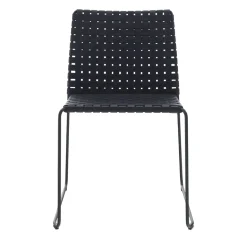 Sedia Bizzy nera intrecciata