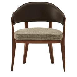 Sedia Chloe in Pelle Marrone