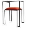 Sedia Cleo rosso corallo