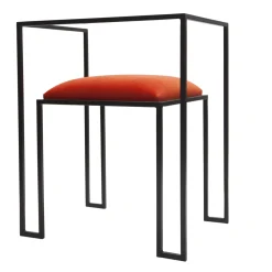 Sedia Cleo rosso corallo
