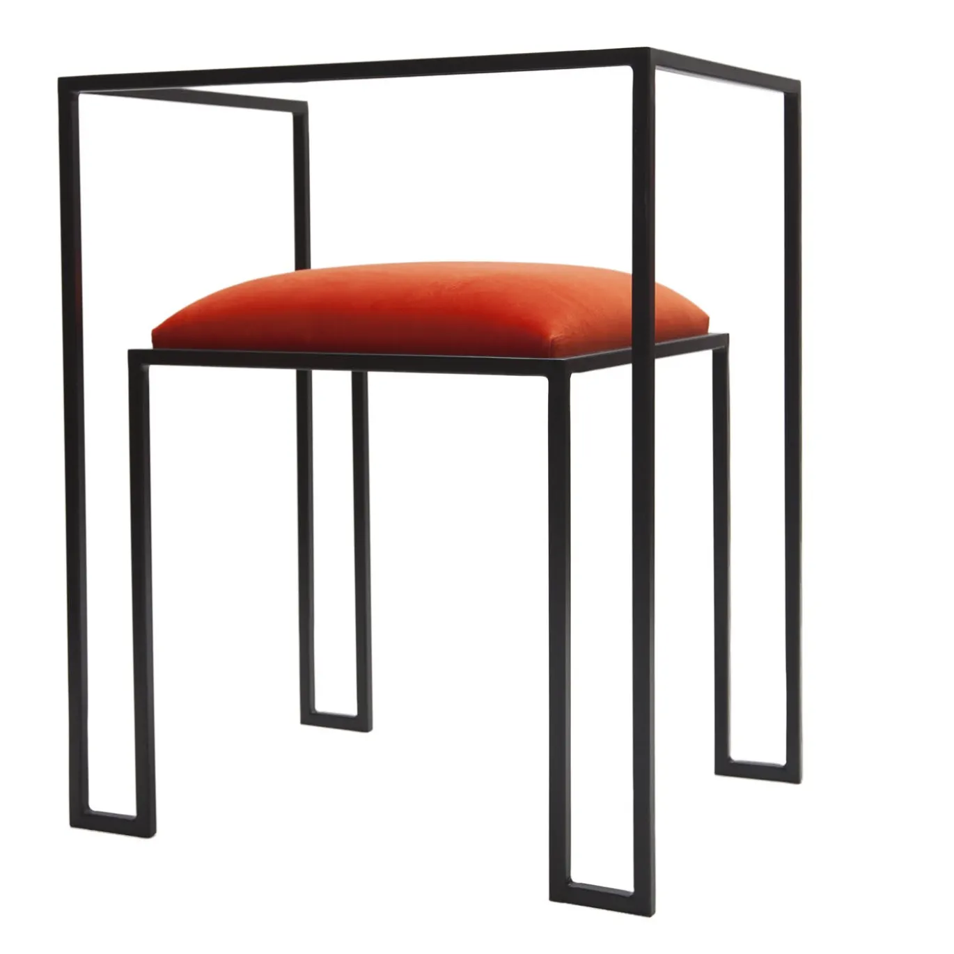 Sedia Cleo rosso corallo
