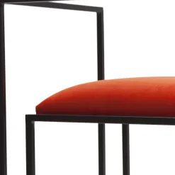 Sedia Cleo rosso corallo