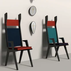 Sedia Colette blu e rossa