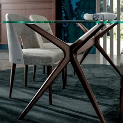 Sedia Crystal in legno e tappezzeria Collezione FB