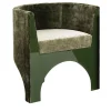 Sedia Curva in Velluto Verde "Volta" di Storagemilano