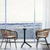 Sedia da esterno in rattan nero Raphia con cuscino di Lucidipevere