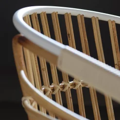Sedia da esterno Raphia in alluminio bianco di Lucidipevere