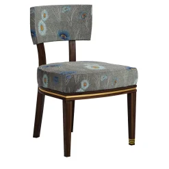 Sedia da pranzo Charles K in tessuto Hara Gray