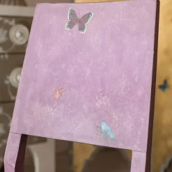 Sedia da pranzo Cremona Violet Indigo con farfalle