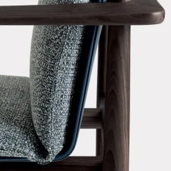 Sedia da pranzo Kumiki Blue Pattern e Canaletto noce