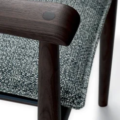 Sedia da pranzo Kumiki Blue Pattern e Canaletto noce