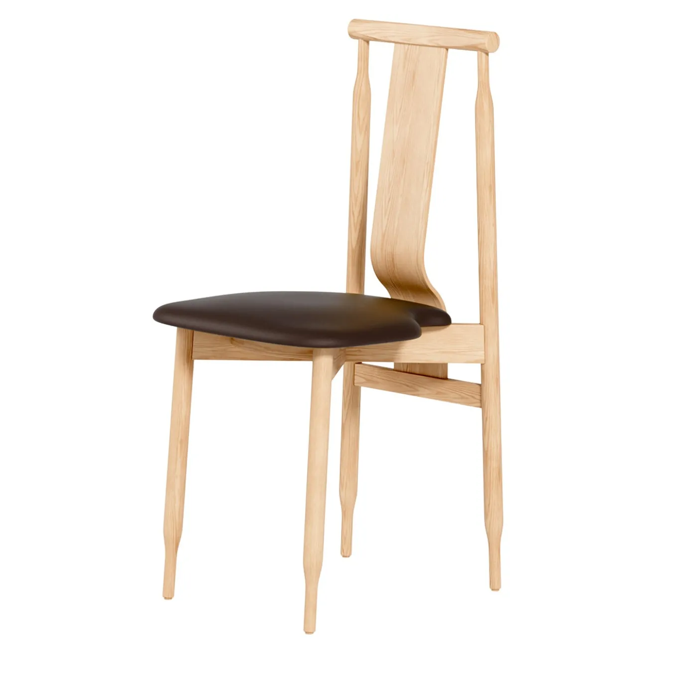 Sedia da pranzo Lierna in legno naturale di Achille e Pier Giacomo Castiglioni