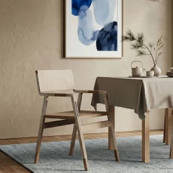 Sedia da pranzo Limbo in compensato di betulla tinto naturale e acciaio