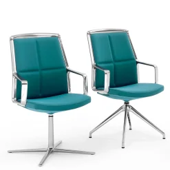 SEDIA DA RIUNIONE ADELE BLU-VERDE #2 di ORLANDINIDESIGN
