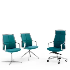 SEDIA DA RIUNIONE ADELE BLU-VERDE #2 di ORLANDINIDESIGN