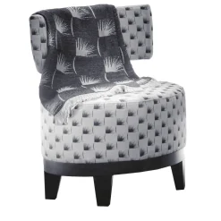 Sedia da salotto Charles K in bianco e nero
