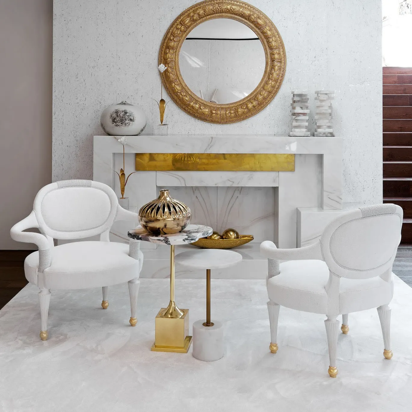 Sedia da salotto Charlie White