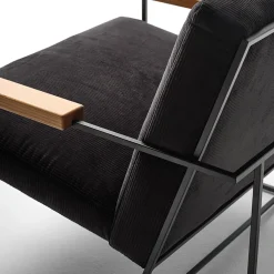 Sedia da salotto Gotham Black di Federico Carandini