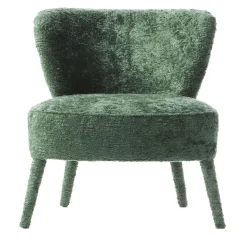 Sedia da salotto imbottita verde
