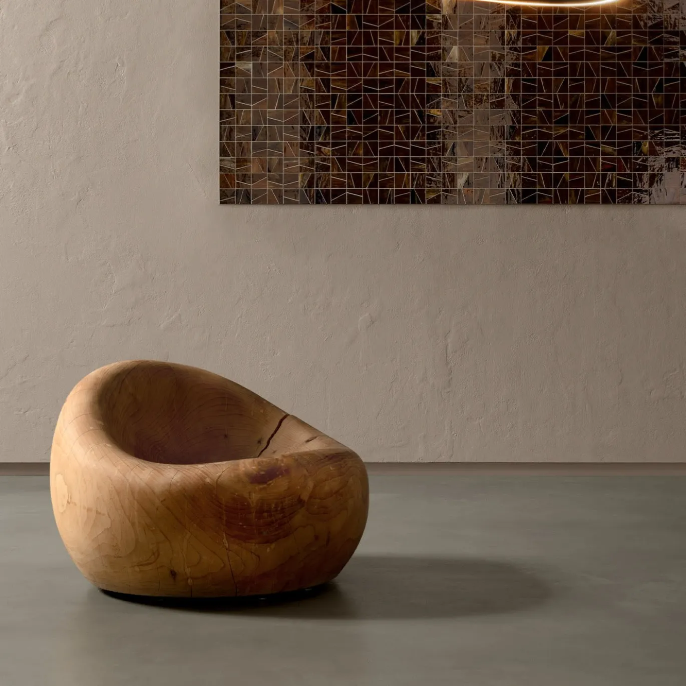 Sedia da salotto in legno di cedro Maui di Terry Dwan