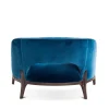 Sedia da salotto in velluto blu