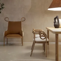 Sedia da salotto Mickey Natural di India Mahdavi