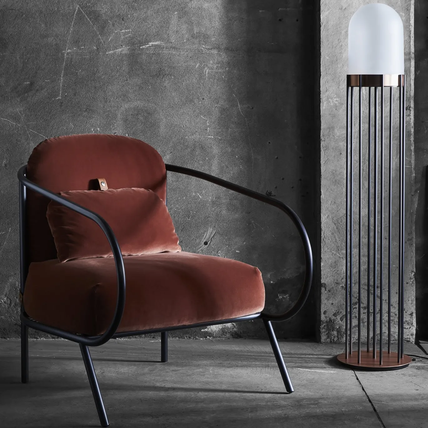Sedia da salotto Minima Warm Rust by Denis Guidone