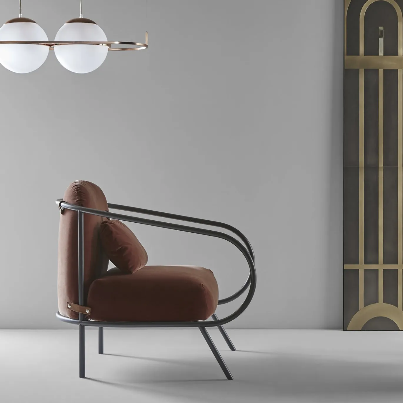 Sedia da salotto Minima Warm Rust by Denis Guidone