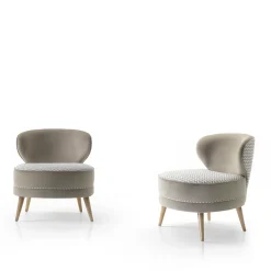 Sedia da salotto Perugia Taupe