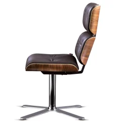 Sedia da ufficio Armadillo 6 marrone scuro di Rainer Bachschmid
