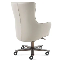 Sedia da Ufficio Genius in Pelle Bianca