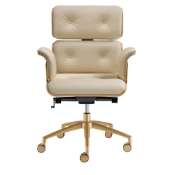 Sedia da ufficio girevole Armadillo/2 oro e beige
