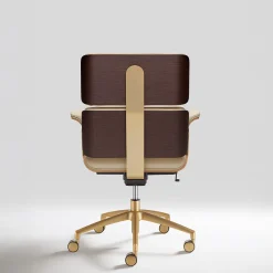 Sedia da ufficio girevole Armadillo/2 oro e beige
