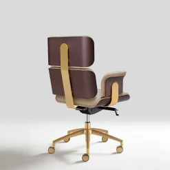 Sedia da ufficio girevole Armadillo/2 oro e beige
