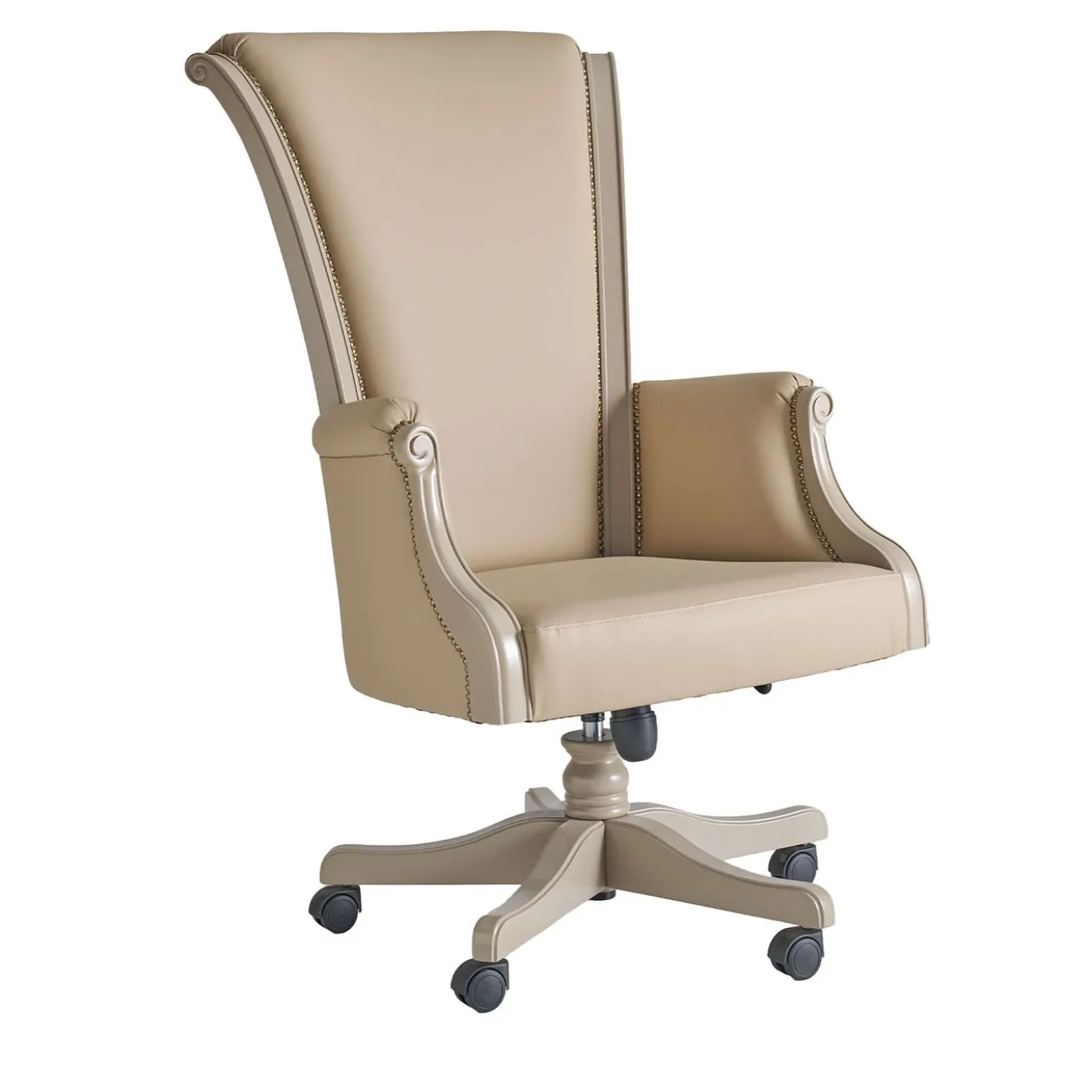 Sedia da Ufficio Girevole Beige della Collezione Studio Privè