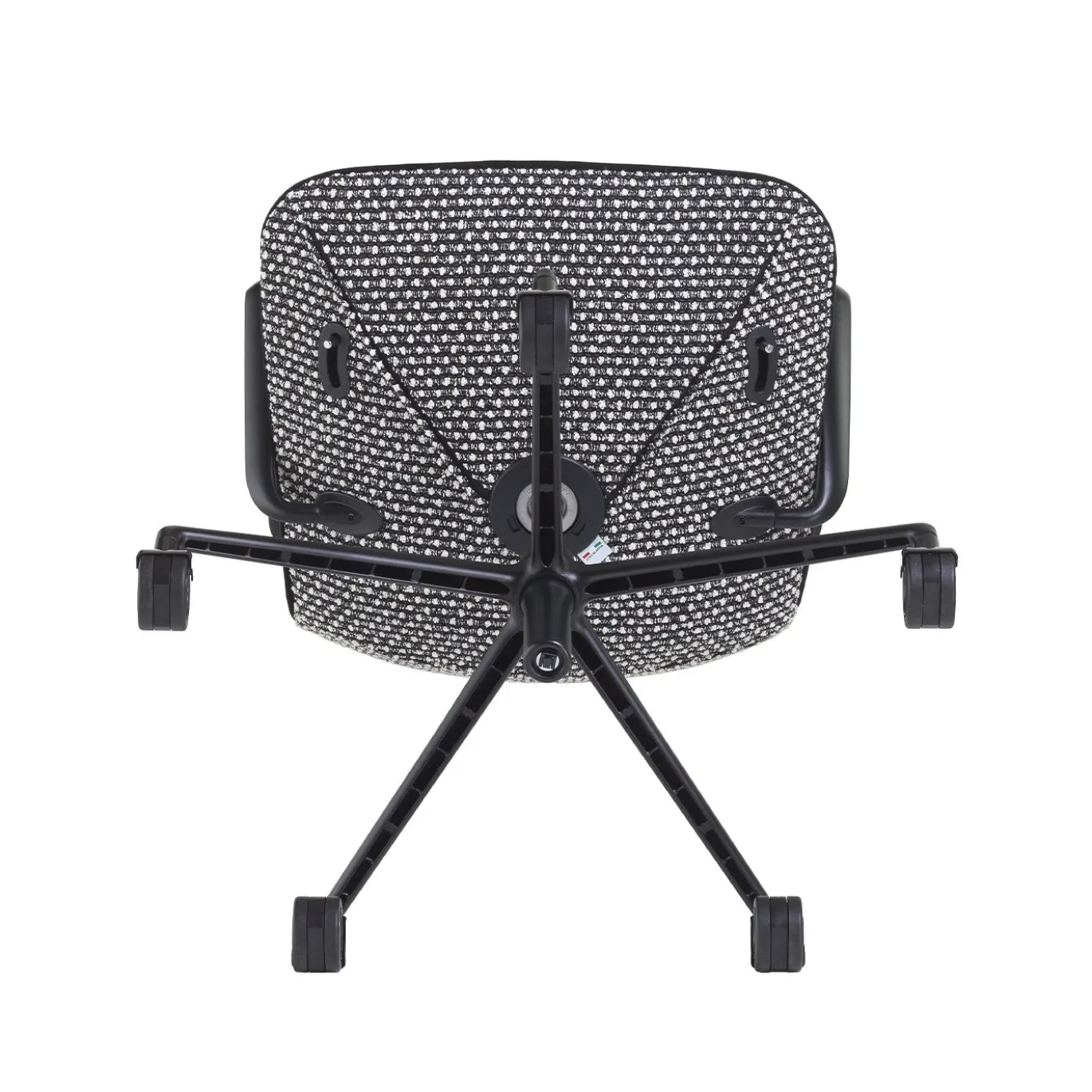 Sedia da ufficio imbottita L-Air con struttura in alluminio nero