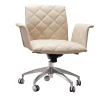 Sedia da ufficio in pelle beige Guest