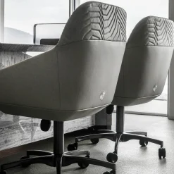 Sedia da ufficio in pelle per ospiti