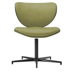Sedia da ufficio Kalida in pelle verde acido