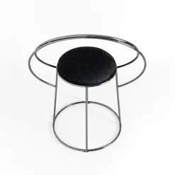 Sedia decorativa Alis in metallo con finitura Ultrablack