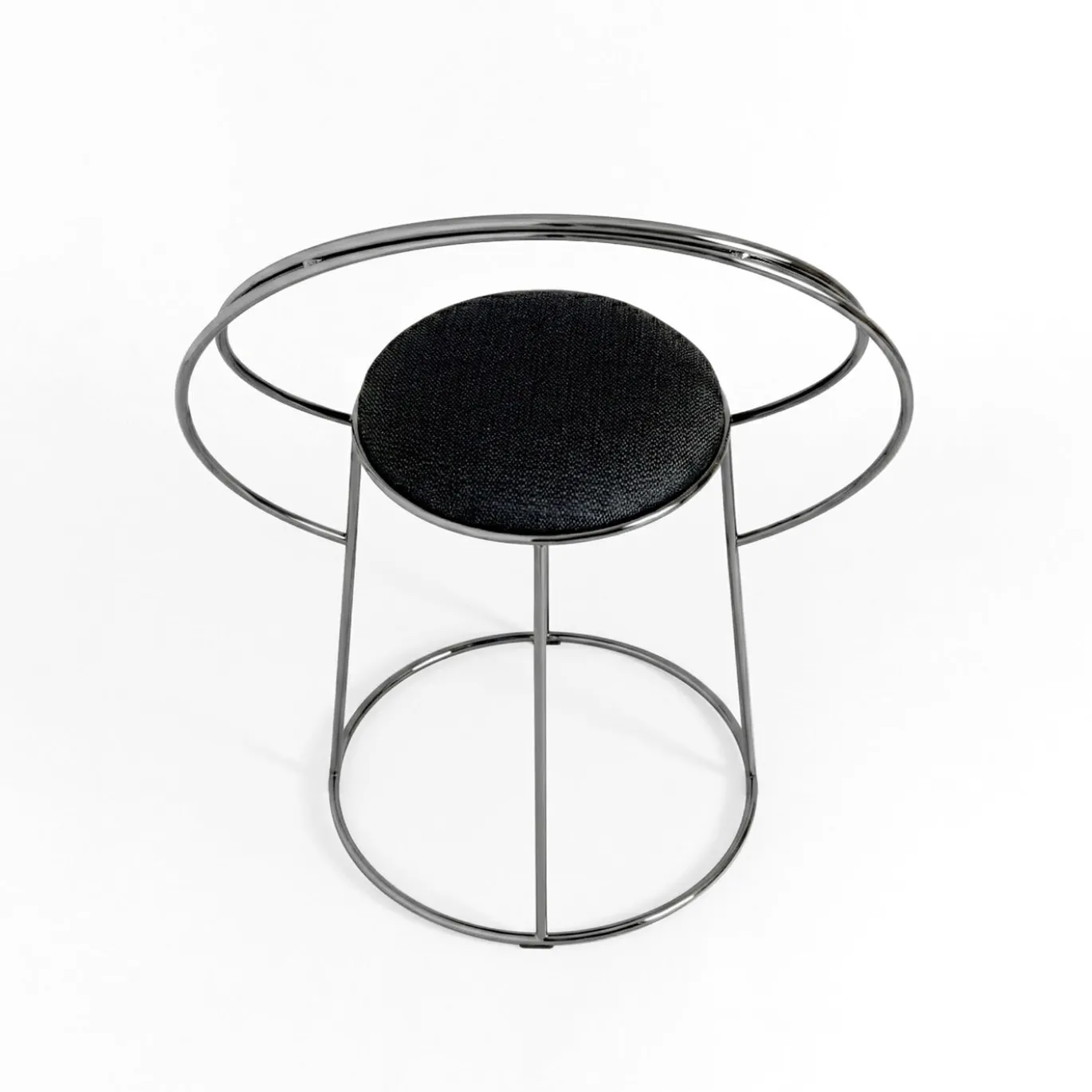 Sedia decorativa Alis in metallo con finitura Ultrablack