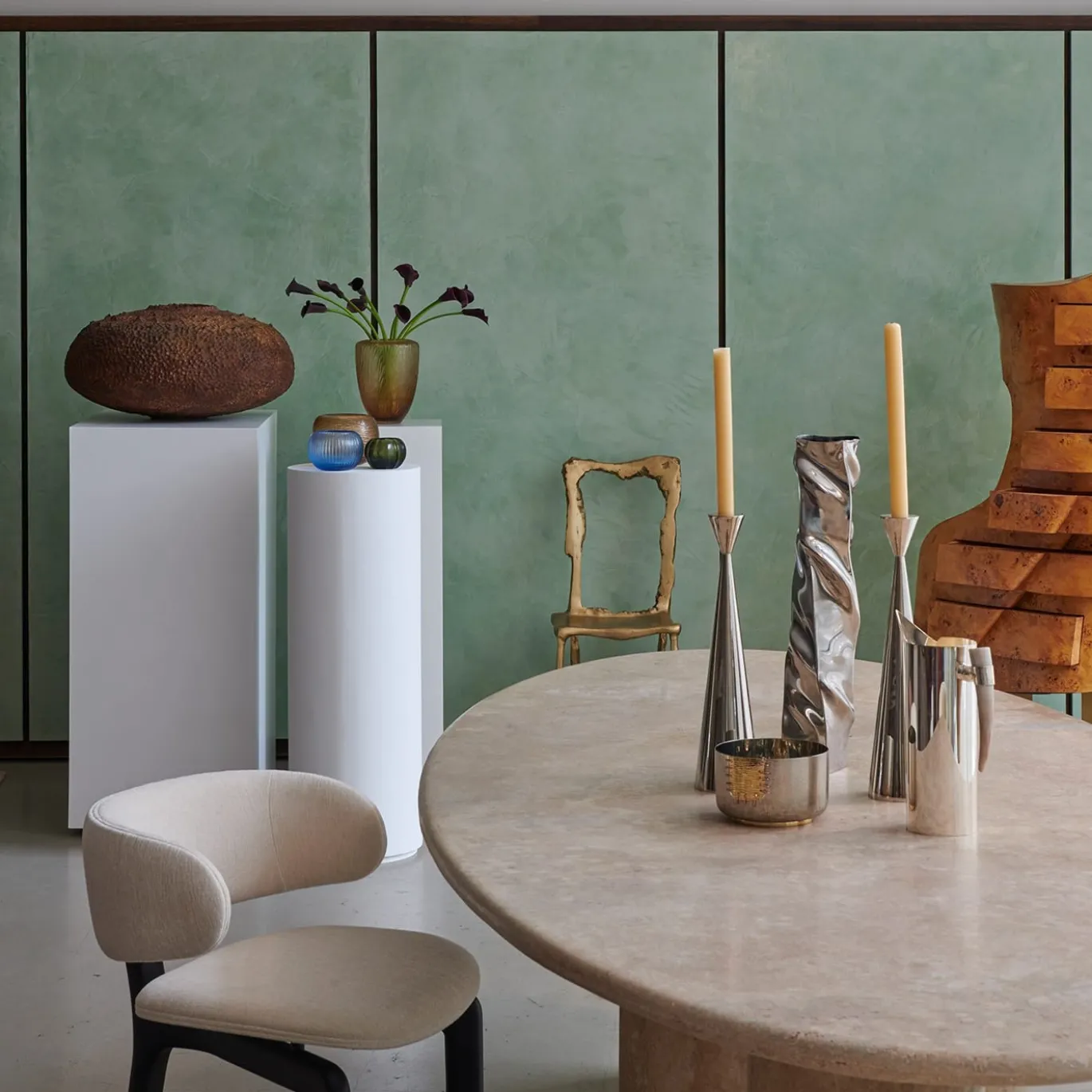 Sedia decorativa Scultura in ottone fuso