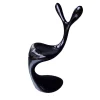 Sedia decorativa Y in fibra di vetro nera