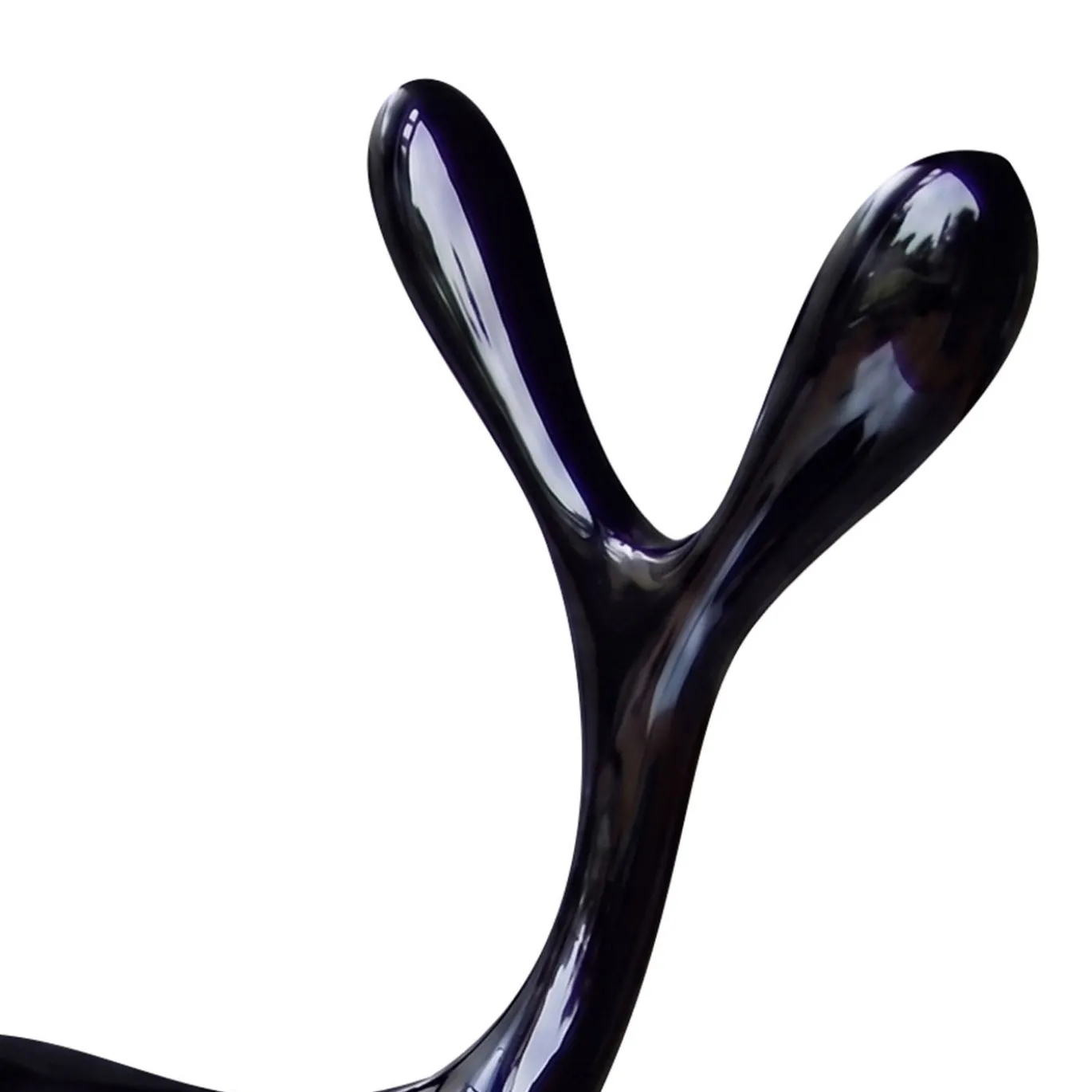 Sedia decorativa Y in fibra di vetro nera
