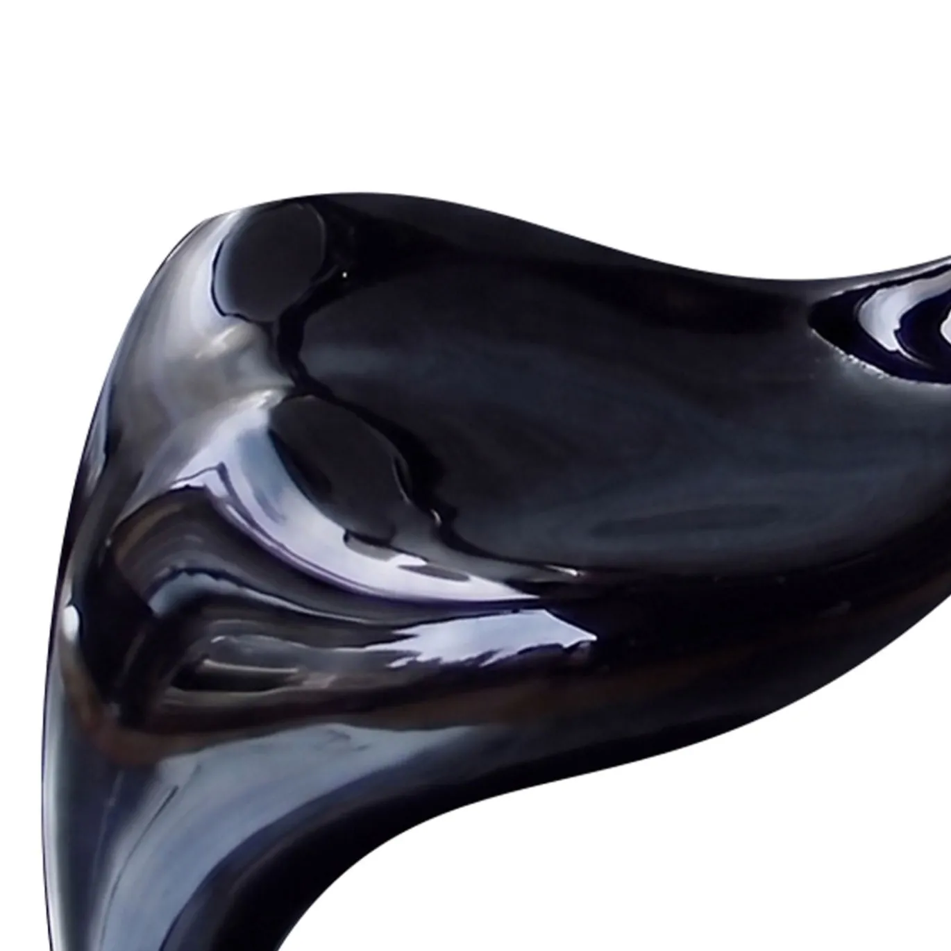 Sedia decorativa Y in fibra di vetro nera
