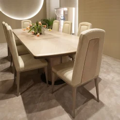 Sedia Denice grigio e beige