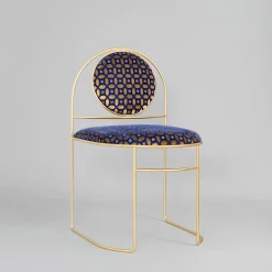 Sedia Ducale RO blu e oro