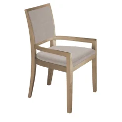 Sedia Elem in legno di frassino beige e pelle crema e caramello #3